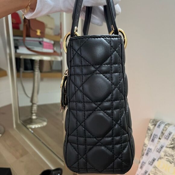 100% authentic Dior lady dior small 3 badge my abc black GHW - Picture 6 of 12